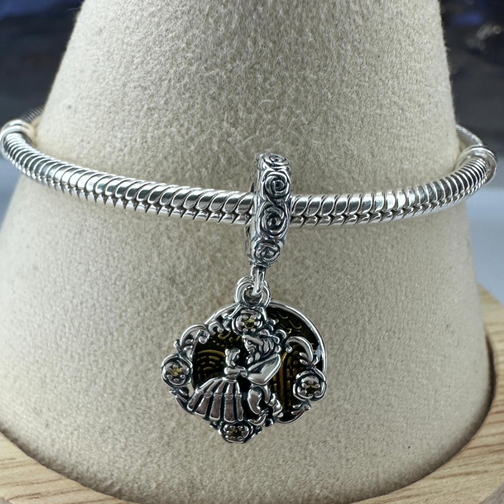 Pandora Disney Beauty and the Beast Dancing Dangle Charm